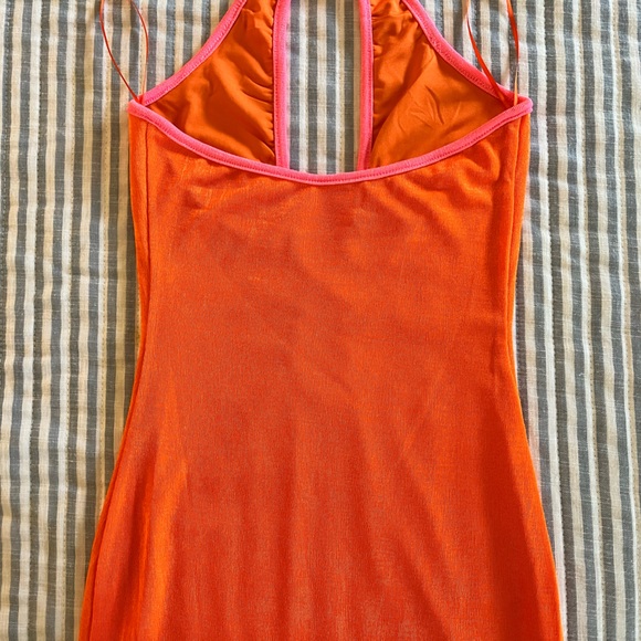 SUPERDOWN Orange Halterneck Mini Dress - Picture 12 of 12
